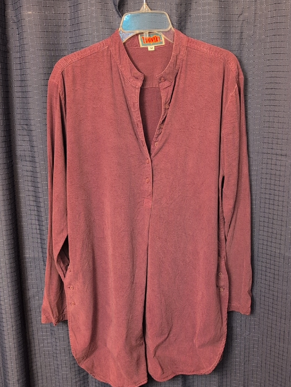 Tianello Dusty Plum Colored Long-Sleeve Tunic M